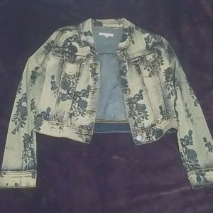 Floral Print Jean Jacket